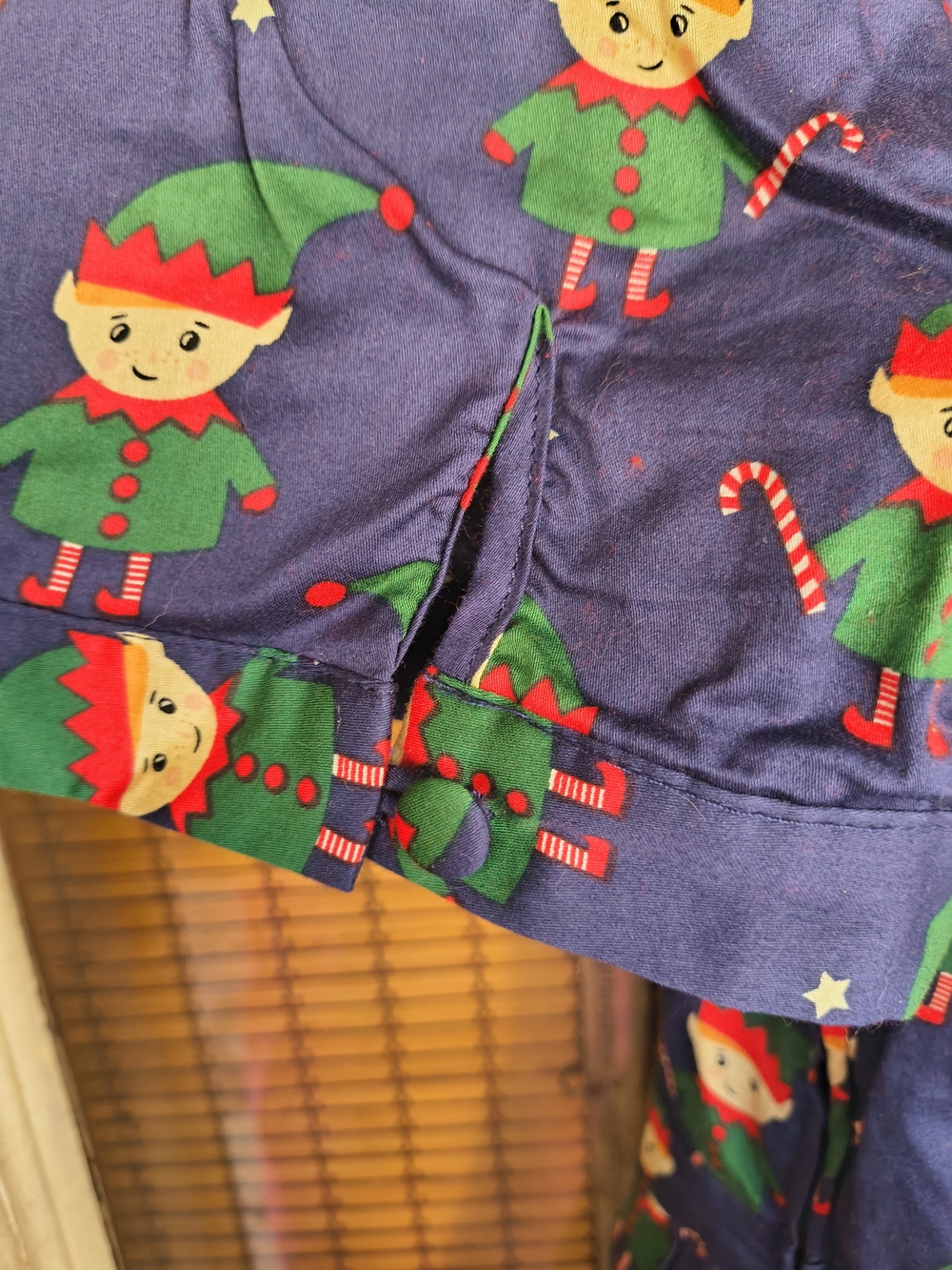 ModCloth What’s The Scoop A-Line Dress Navy Elf Holiday Christmas Print 2X - Picture 11 of 12